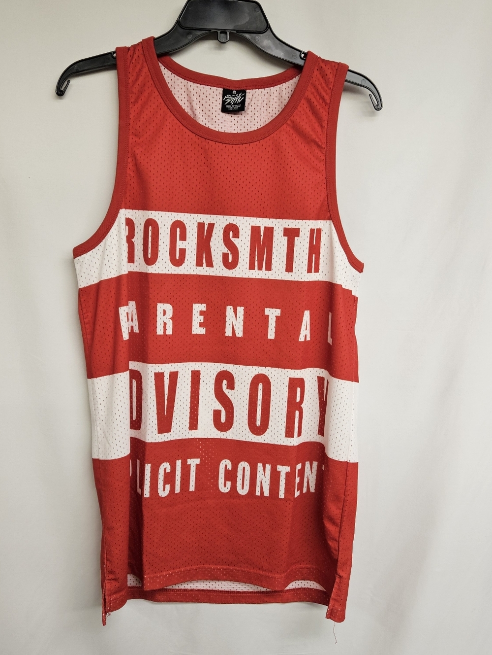 Rock Smith Vintage Parental Guidance Tank Top Mens Size M White Red Sleeveless